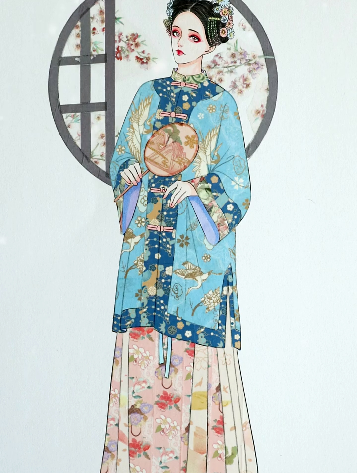 用手帐胶带画古风人物,喜欢清朝服饰的宝子们过来集合啦-度小视