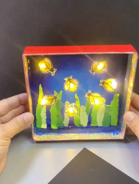 会发光的萤火虫儿童创意手工,和孩子一起来做吧!-度小视