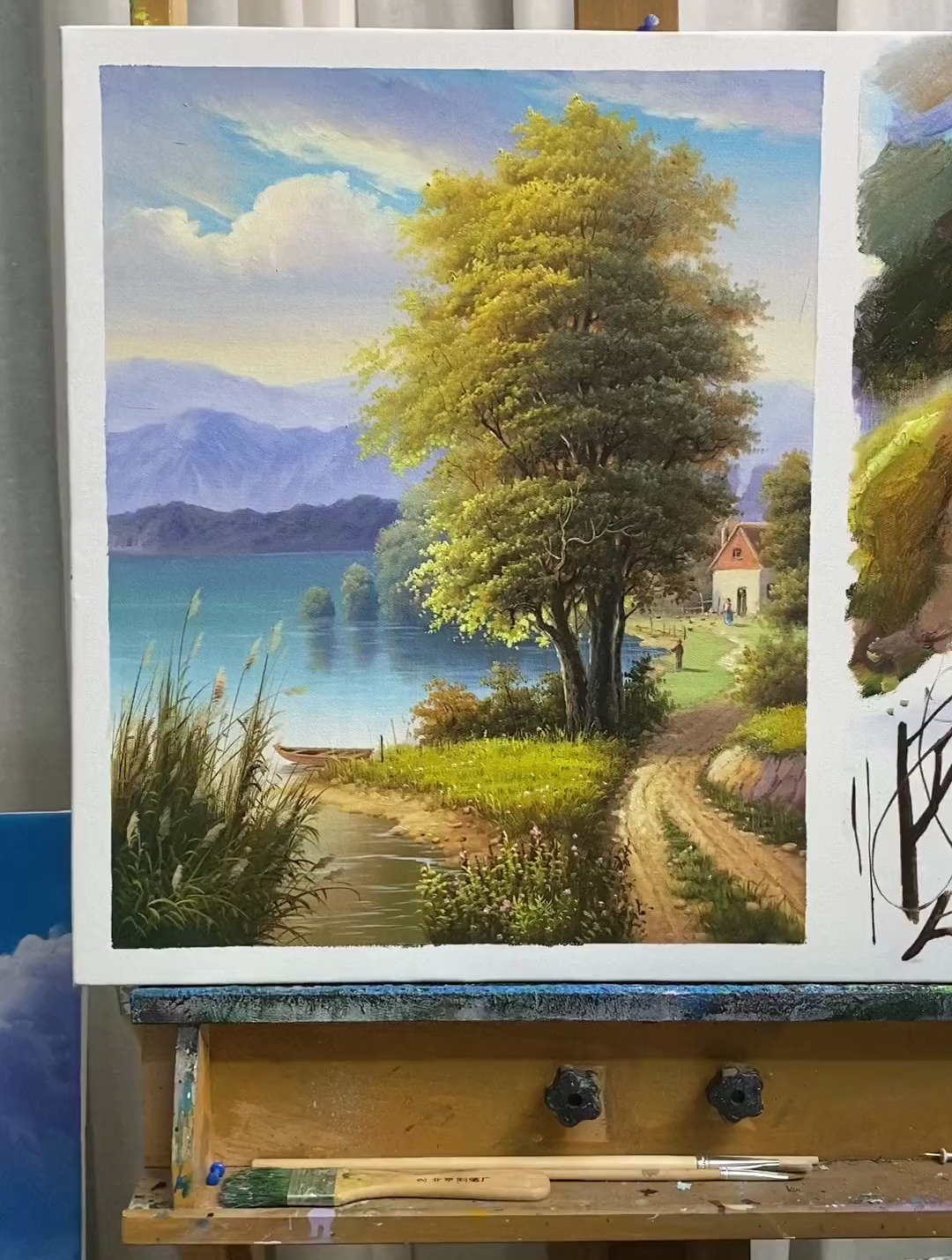 油画 树的画法 零基础学画画 油画教程