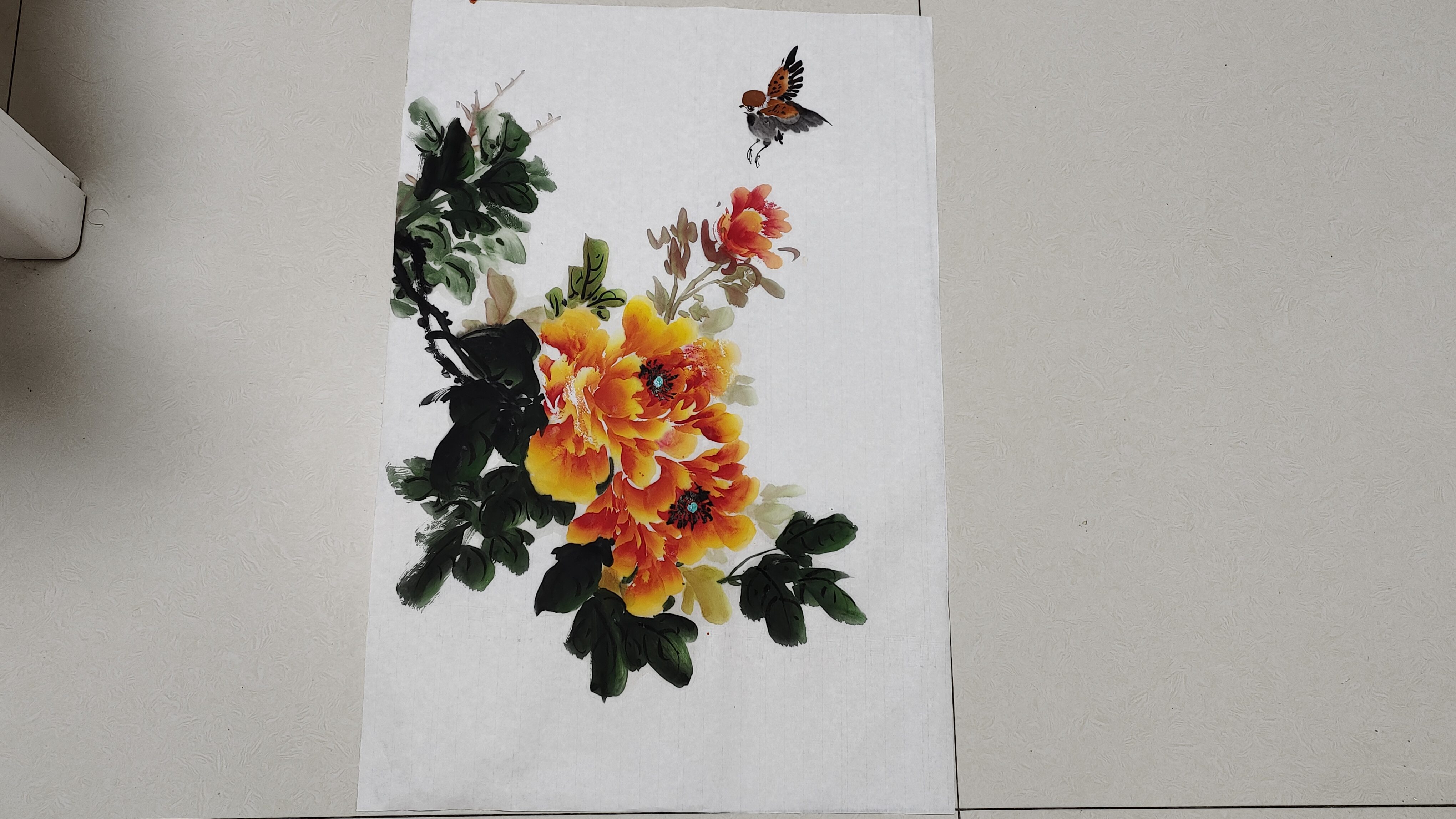 看完视频后,你也可以画出更漂亮的牡丹——国画写意花鸟绘画步骤