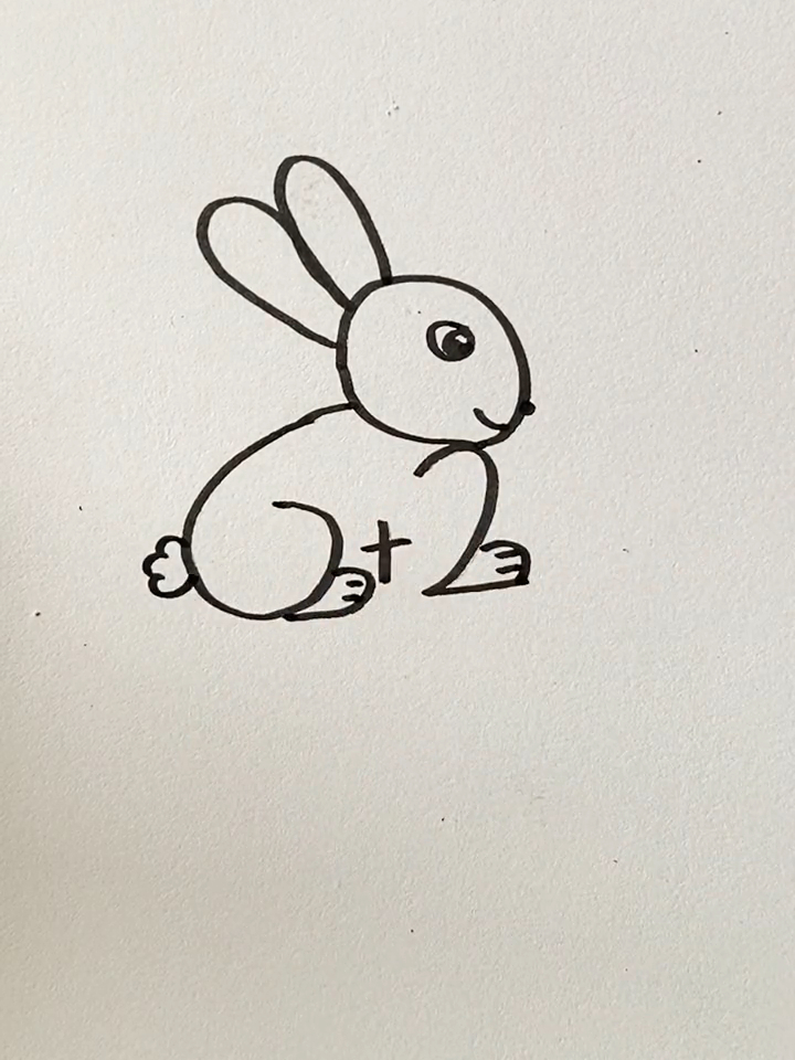 这样画小兔子你学会了吗 简笔画 小兔子简笔画-度小视