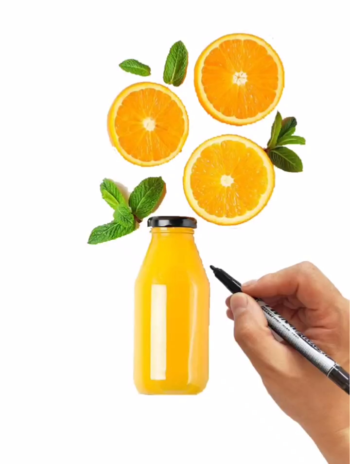 画一个橙子,简笔画,今天教小朋友们画桔子汁-度小视