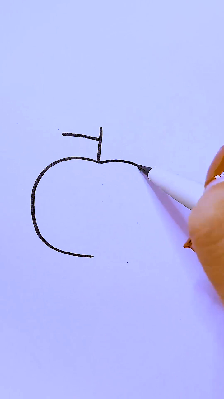 用数字5画苹果!儿童简笔画