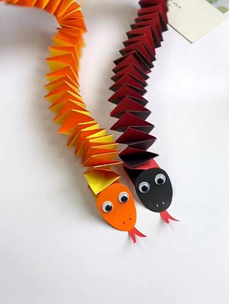 贪吃蛇儿童手工折纸教程来了-度小视