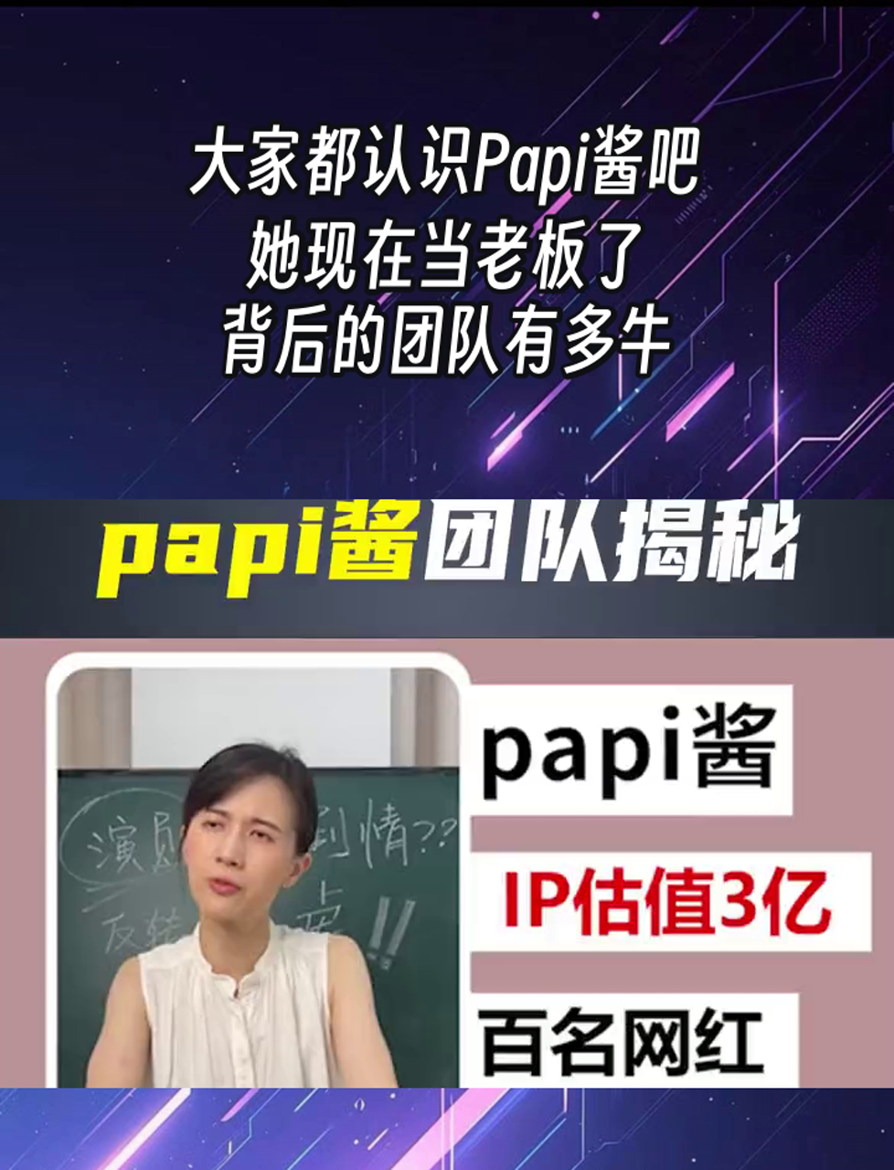 papi酱团队5个人图片