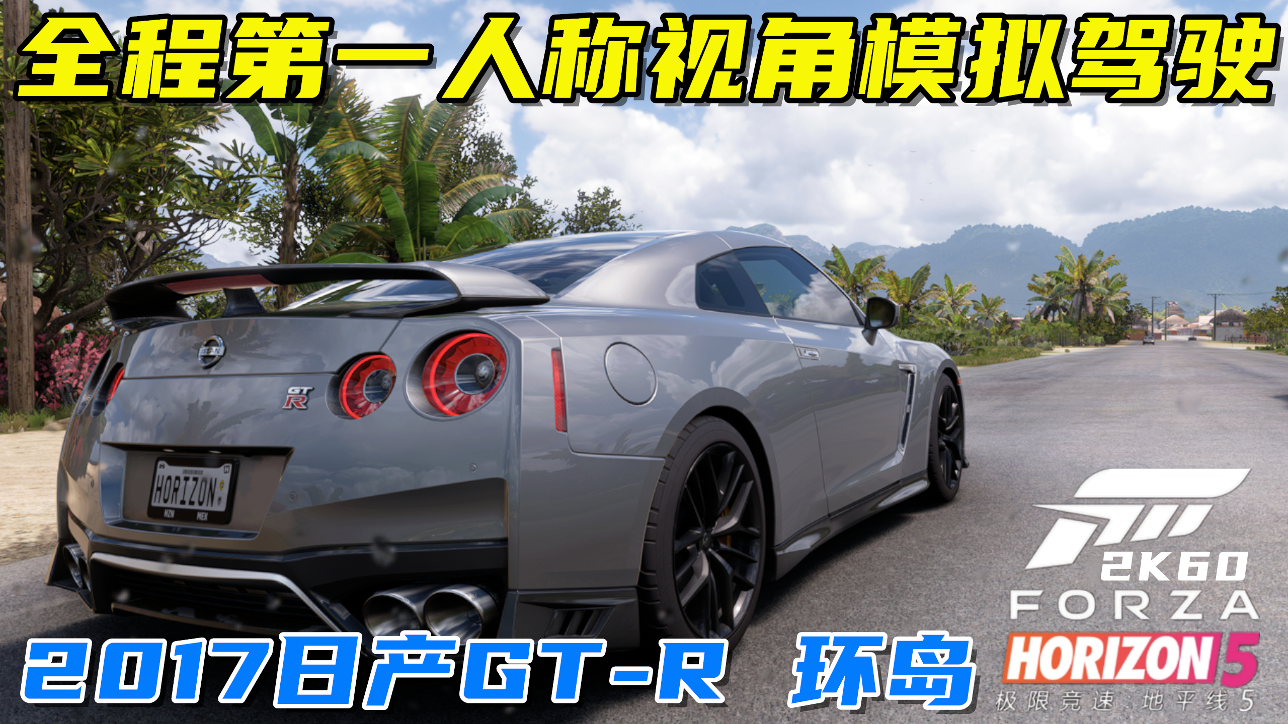 [图]地平线5：全程第一人称视角模拟驾驶，2017日产GT-R（R35）环岛！