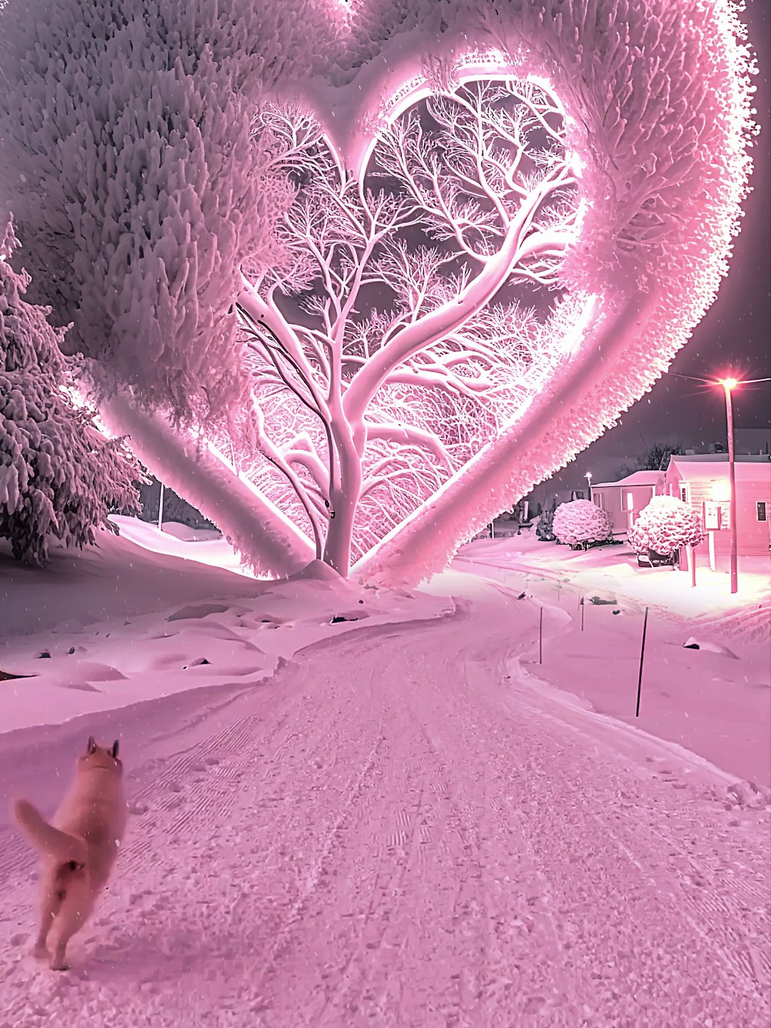 公主请看,浪漫粉色的爱心树-度小视