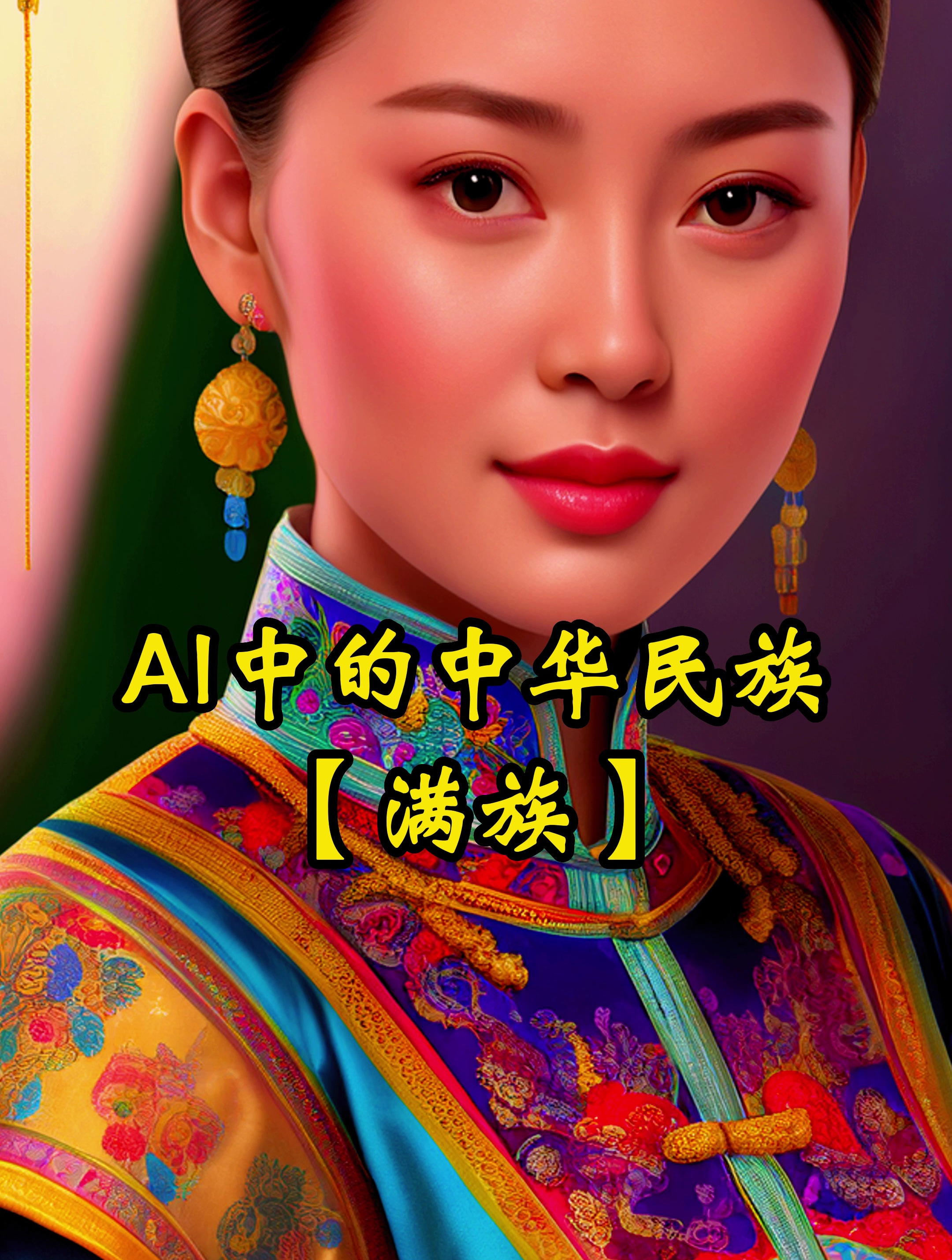 国产ai中的中国人,好看的满族