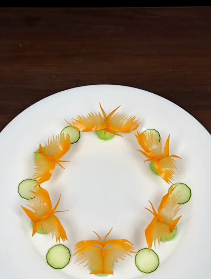 蝴蝶摆盘,用心做菜!