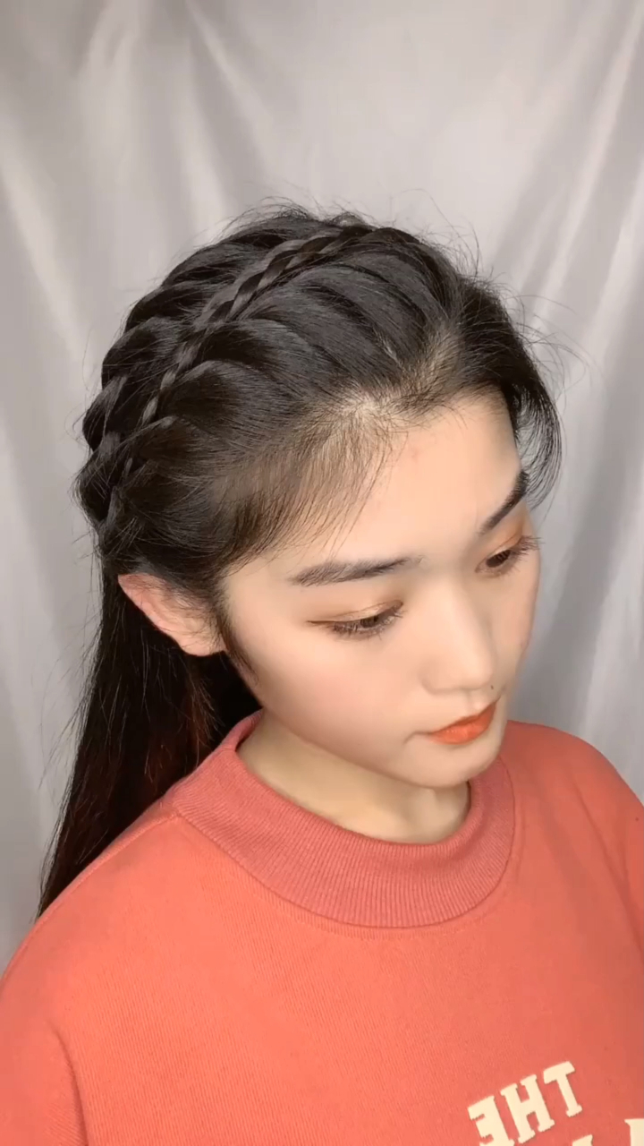 超仙的两股拧披肩编发两股拧要有纹路才好看