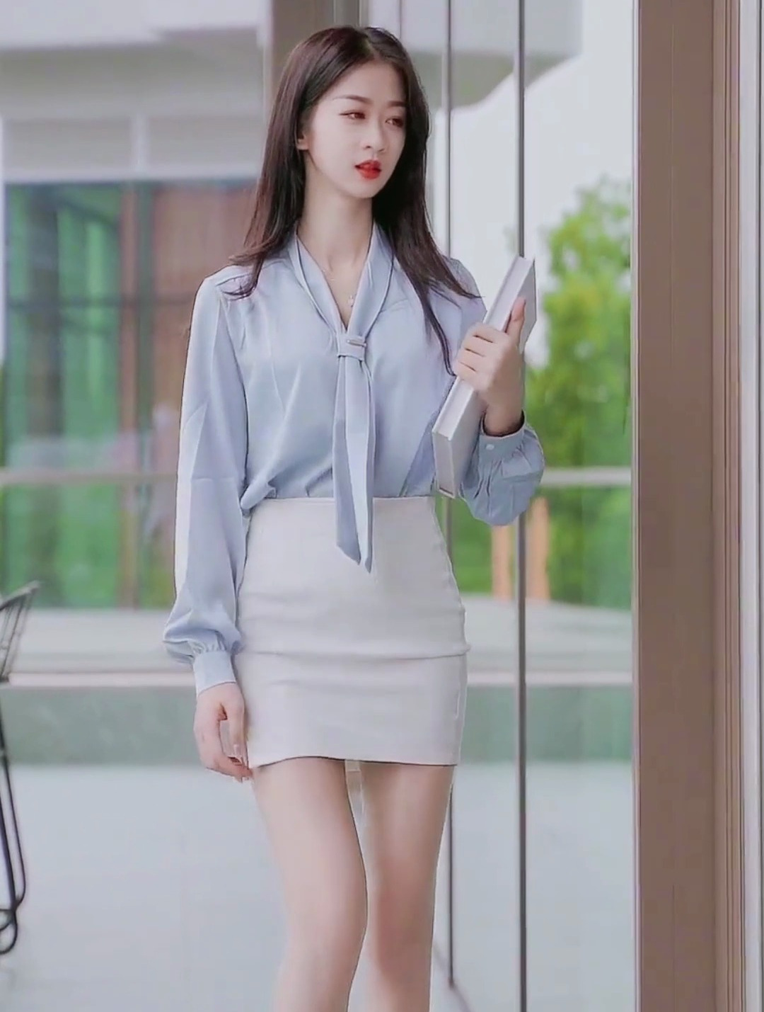 职业装 大长腿欣赏自己的美身材火辣