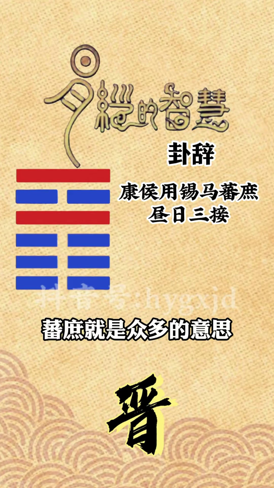 第三十五卦:晋卦国学智慧易学智慧知识分享涨知识-度小视