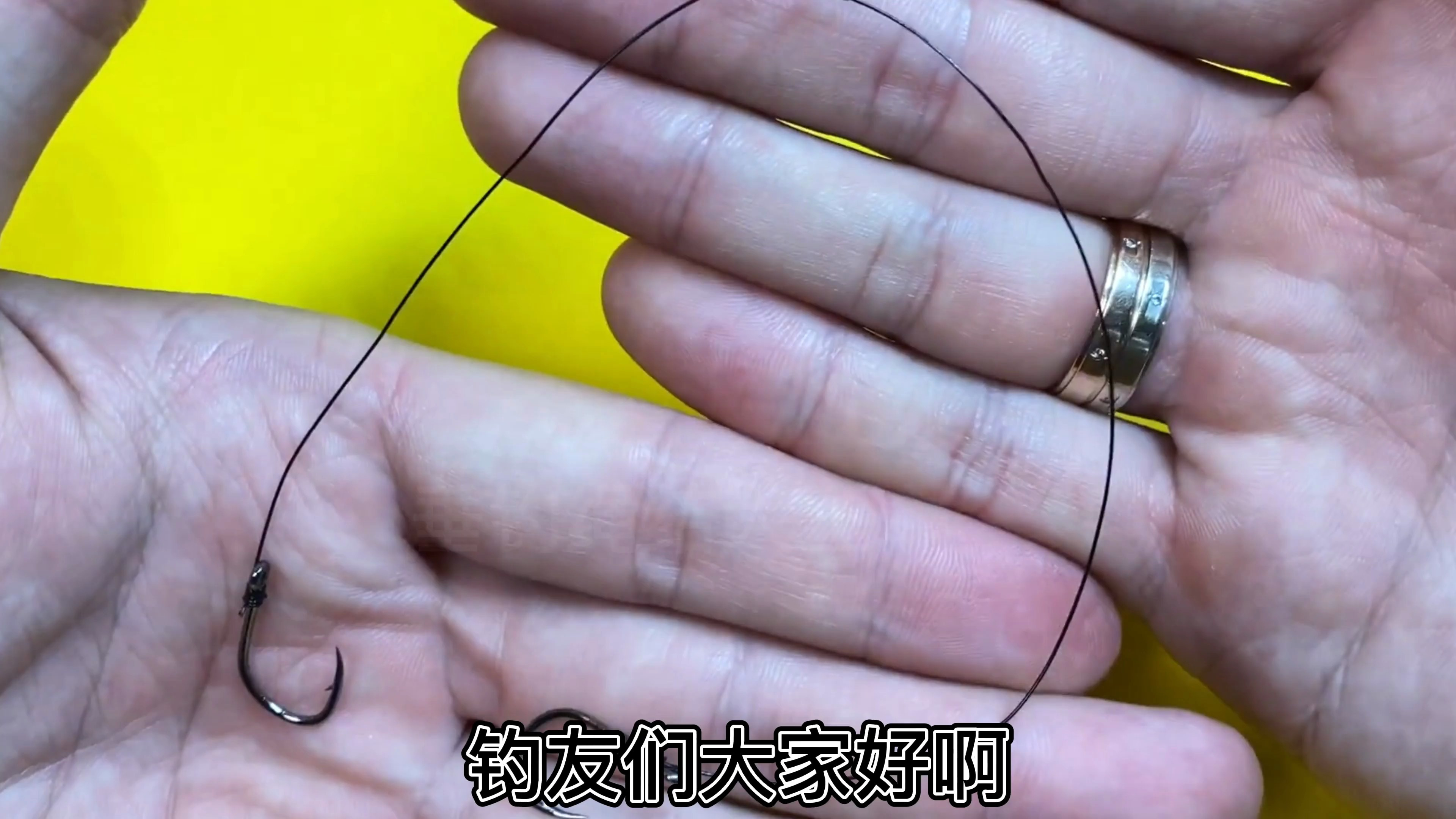 台钓常用的子线双钩结的绑法,用T结就可搞定!