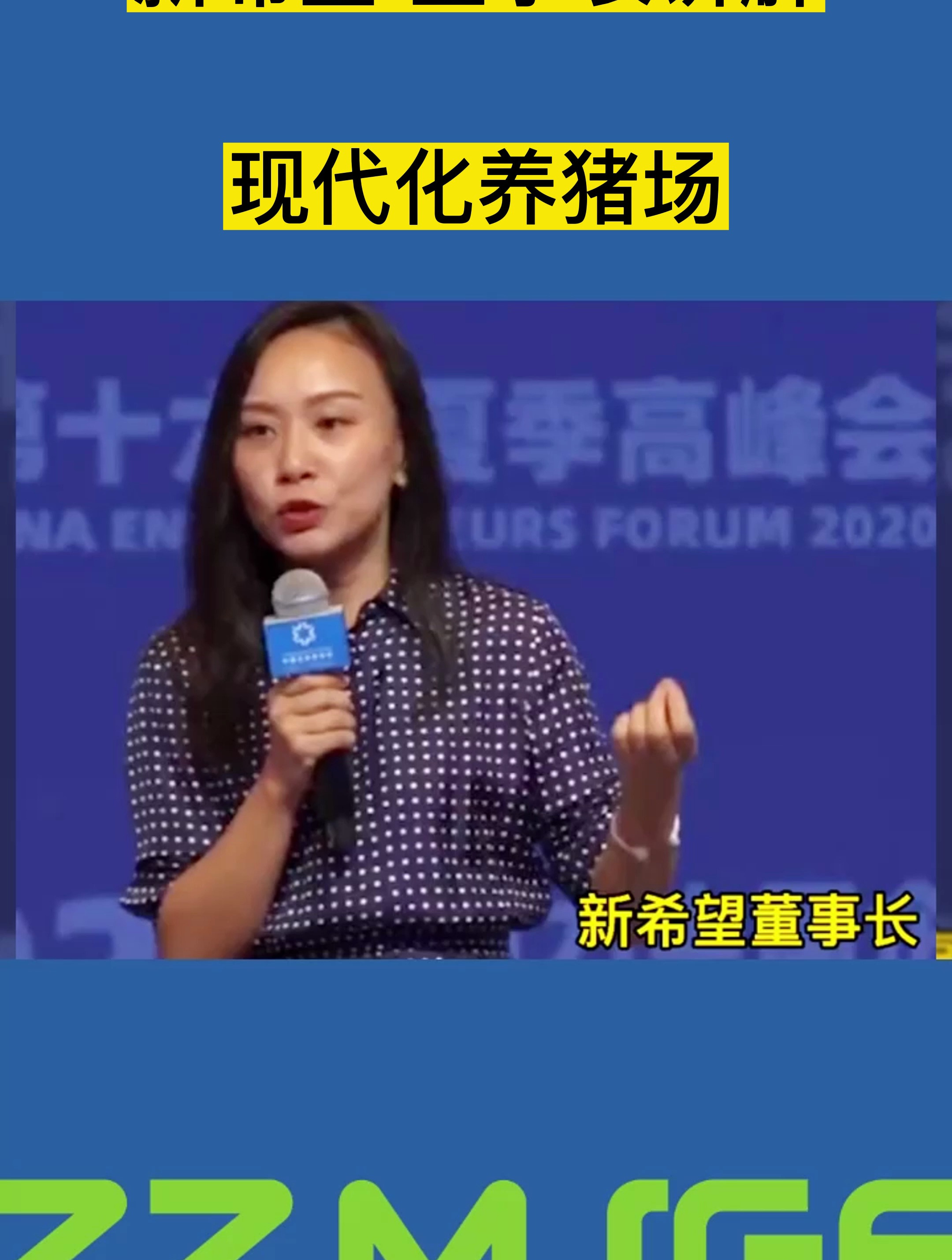 新希望六和董事长刘畅:转型核心在于现代化设备 企业 数字化-度小视