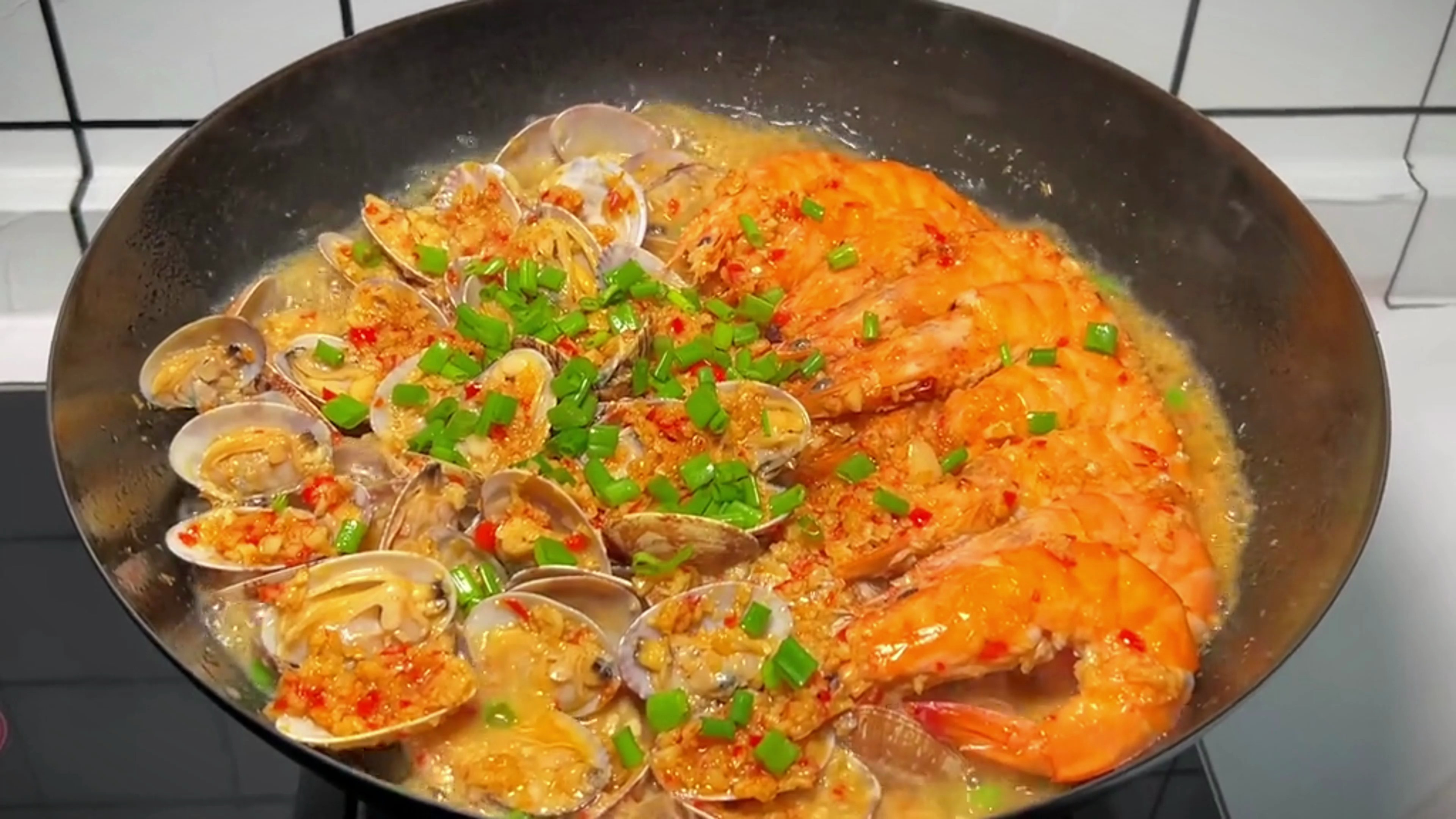 美食 蒜蓉粉丝虾