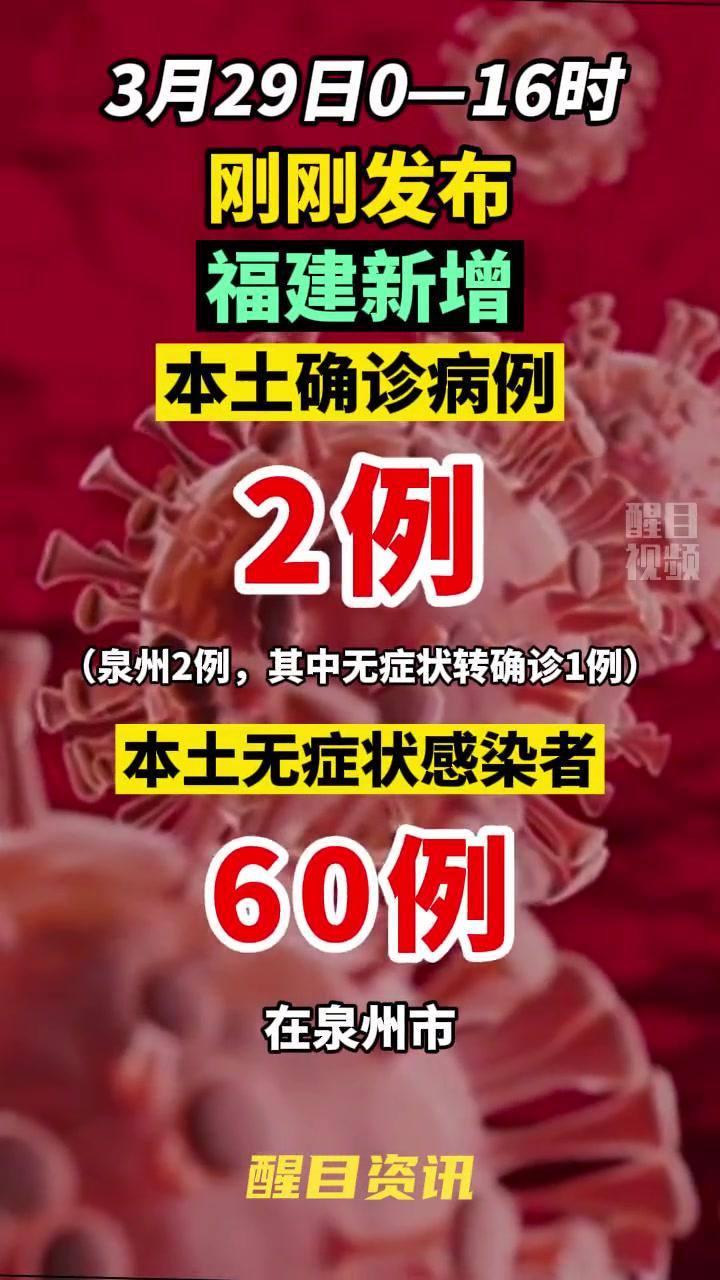 福建新增本土确诊病例2例疫情最新消息关注本土疫情新冠肺炎共同助力