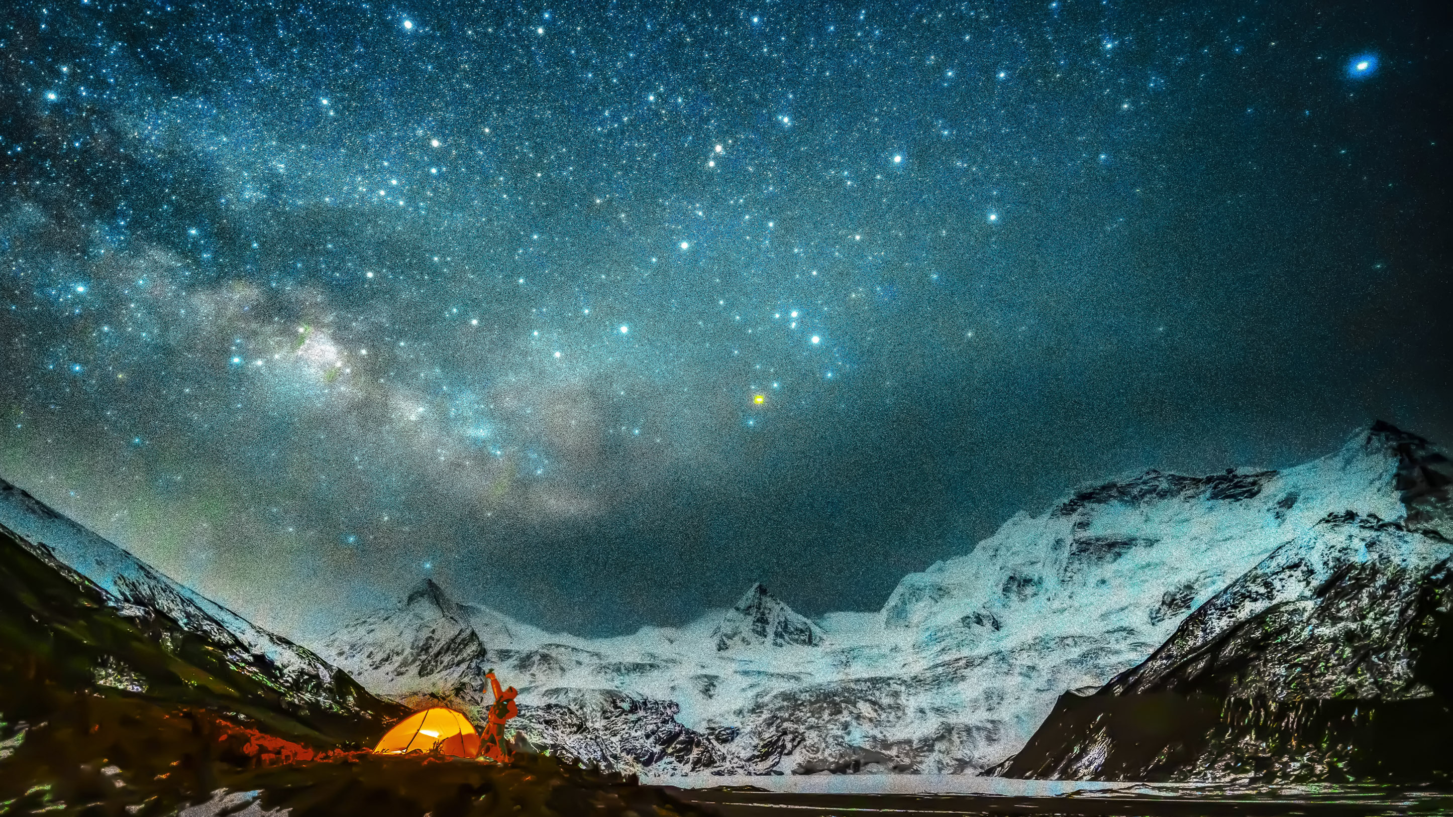 [图]航拍西藏:萨普神山,雪山星空风光无限