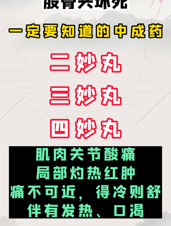 股骨头坏死一定要知道的中成药-度小视