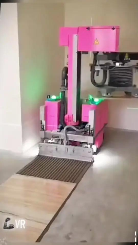 新型机器人铺贴瓷砖,瓦工即将被代替