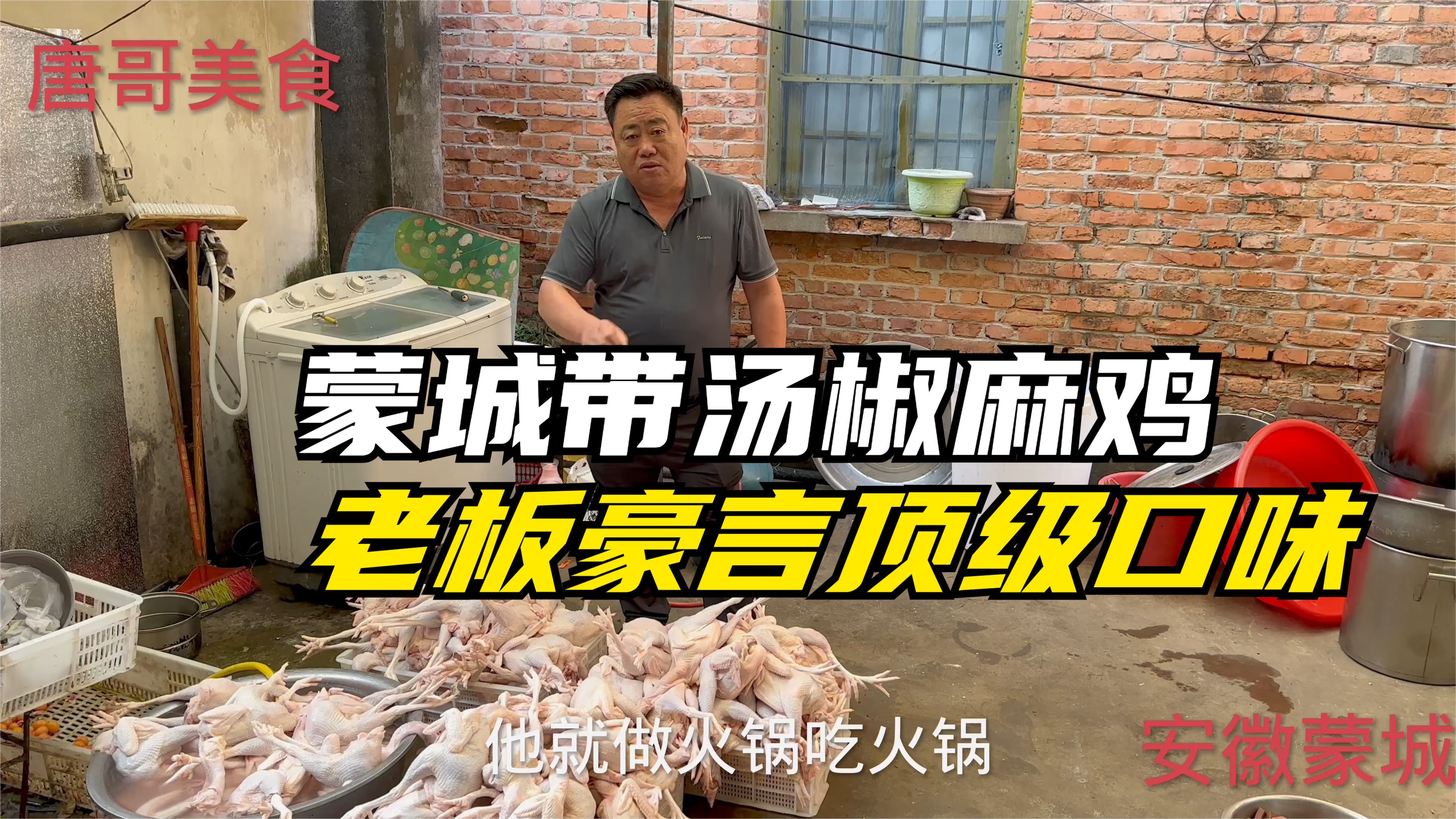 蒙城带汤椒麻鸡,县城300多家,35一斤日卖100多只,豪言顶级口味