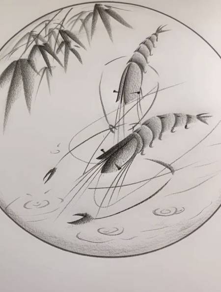 简单几笔画虾,一看就会 一起学画画 简单易学 简笔画 炭笔画-度小视