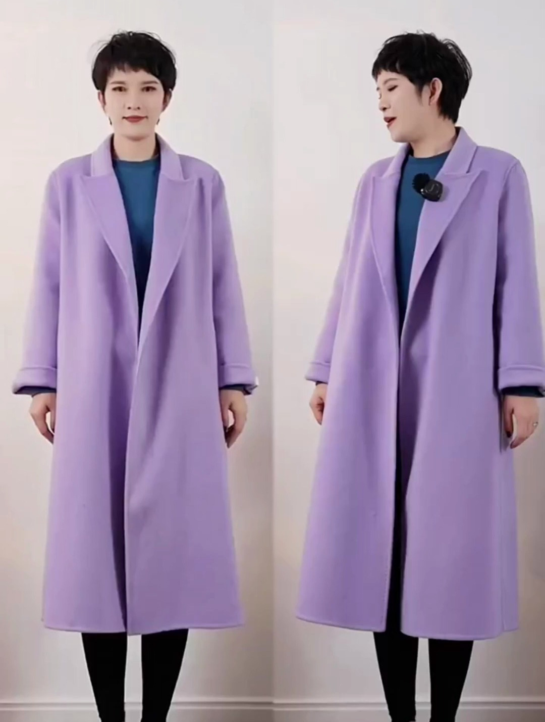 紫色大衣怎么穿才好看