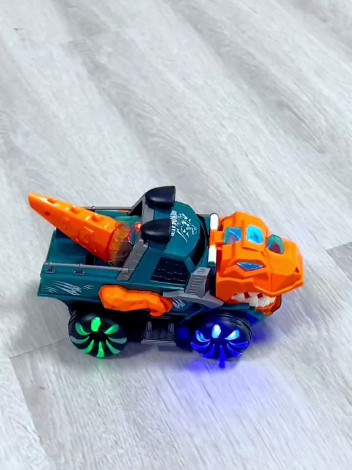 电动恐龙车,变形万向鲨鱼战车,还能当灯笼