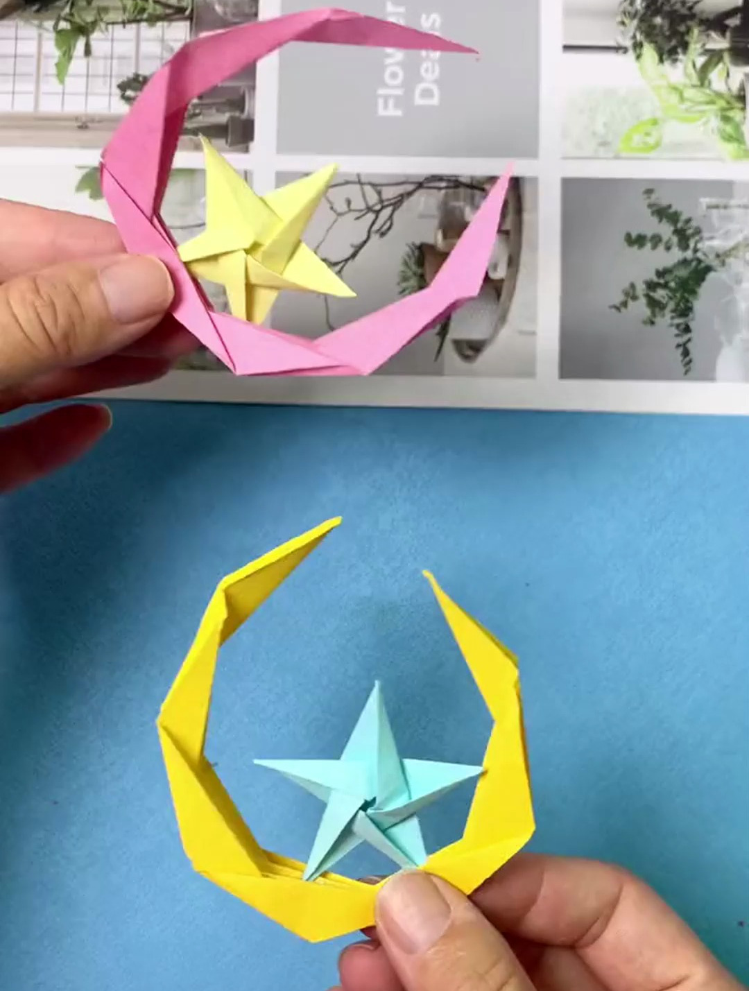 让孩子远离手机,手工折纸,弯弯的月亮,好玩有趣,动动手吧