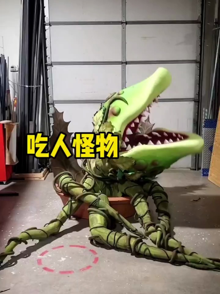 这动手能力太强了,纯手工做出来这么大的一朵食人花 百度