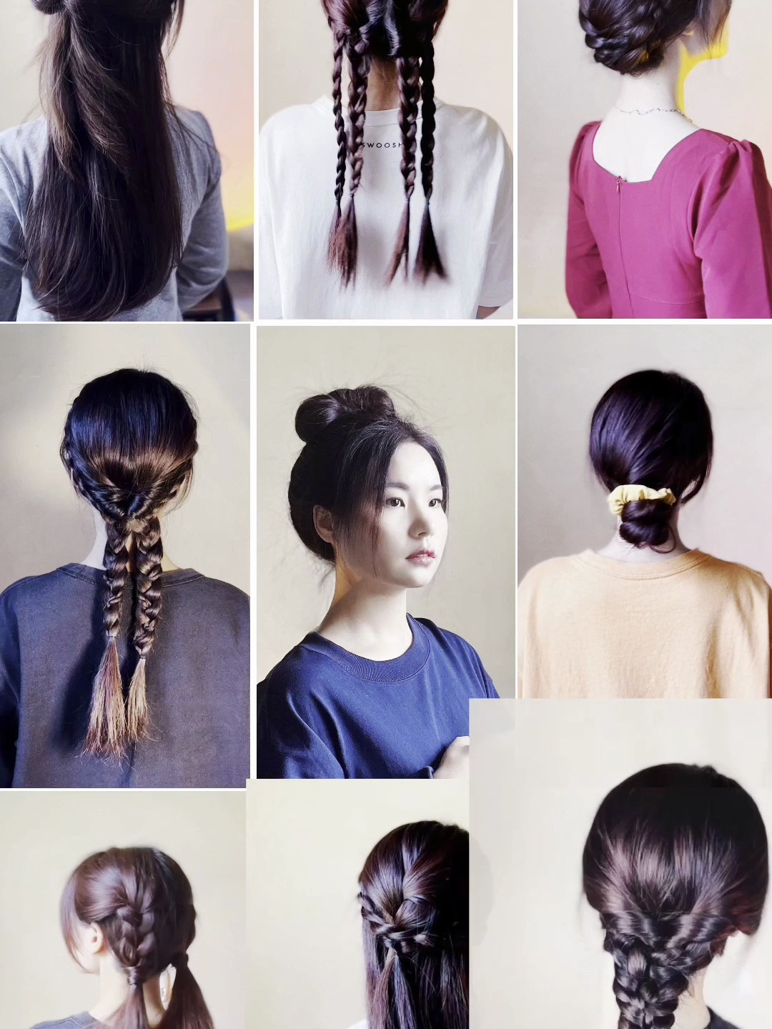 早八必备超简单的鸡毛低丸子头简约随性