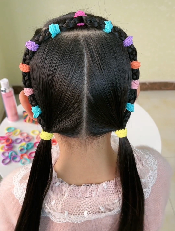 幼儿园小女生漂亮发型图片