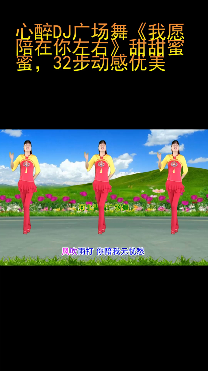 心醉dj广场舞我愿陪在你左右甜甜蜜蜜32步动感优美