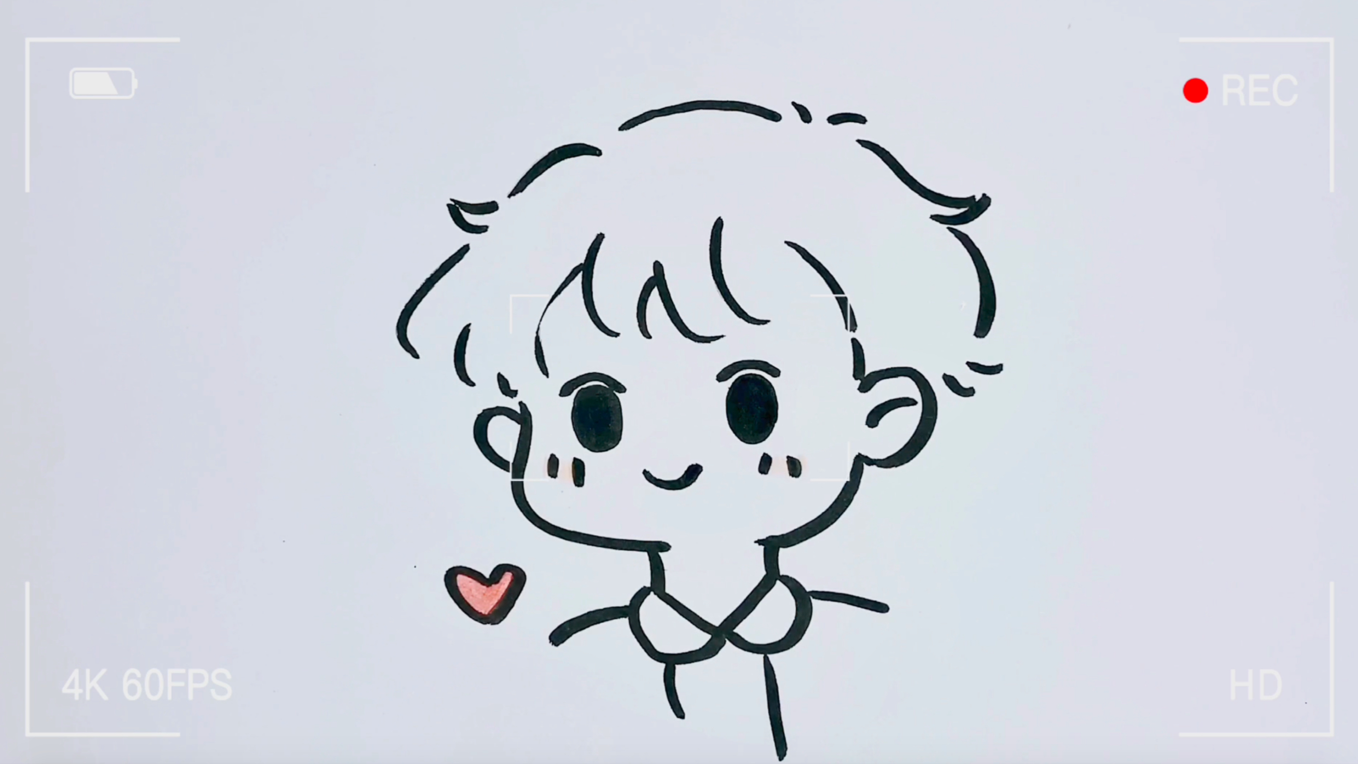 简笔画:可爱帅气的小男孩,卡通情头,30秒简单易学