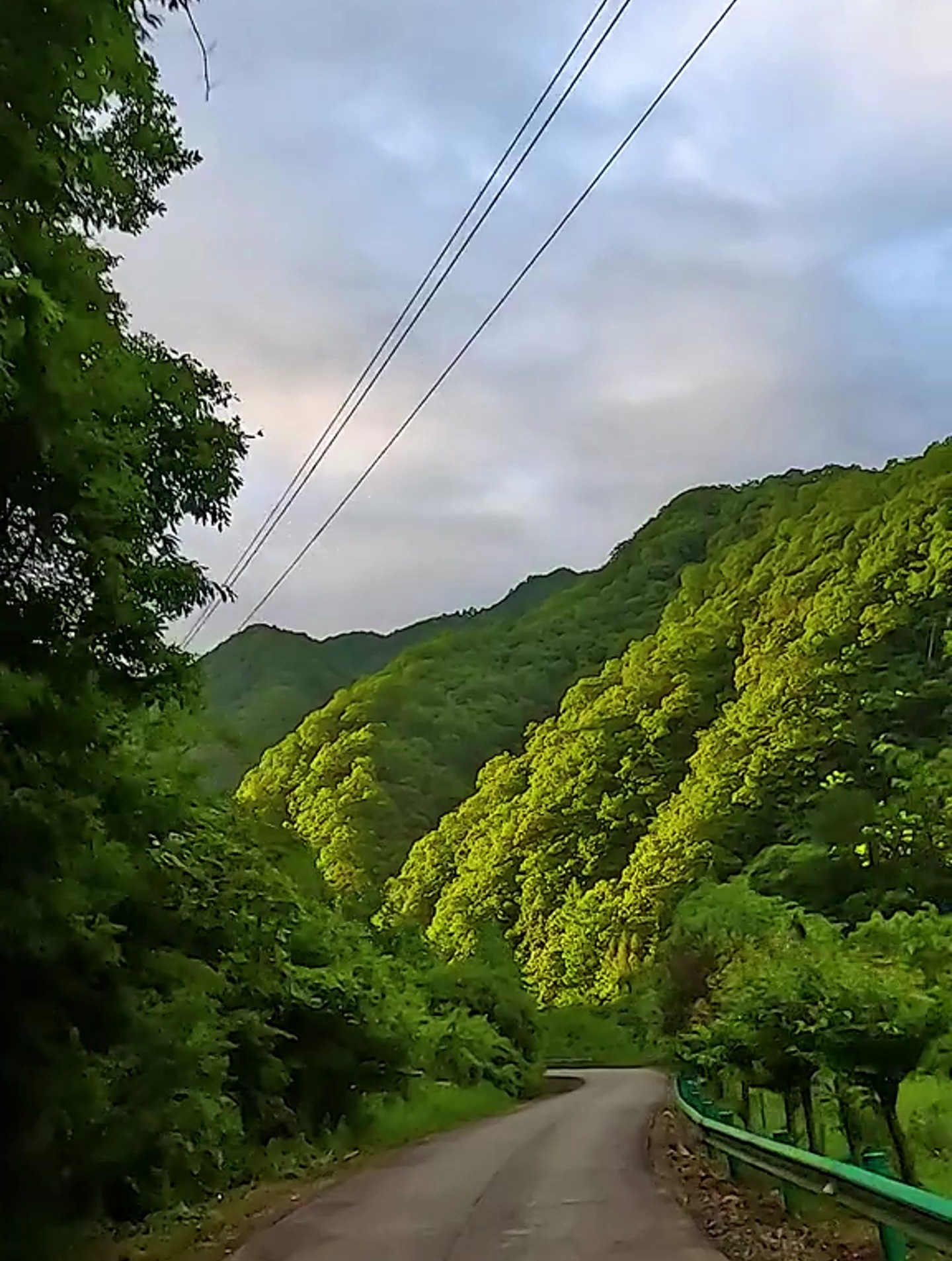 陕西太洋公路黄柏源镇附近沿途秦岭景色