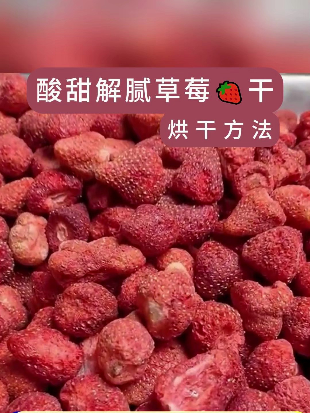 草莓干的烘干过程