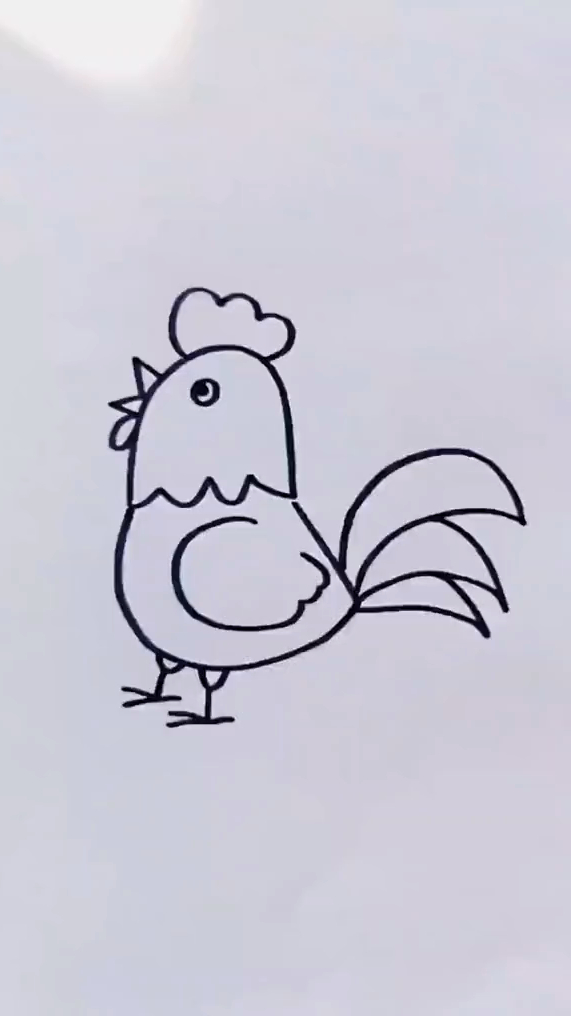 可爱大公鸡简笔画图片