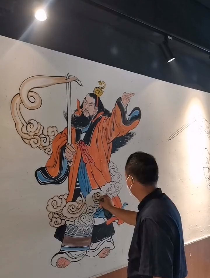 墙绘壁画 水浒烤肉店