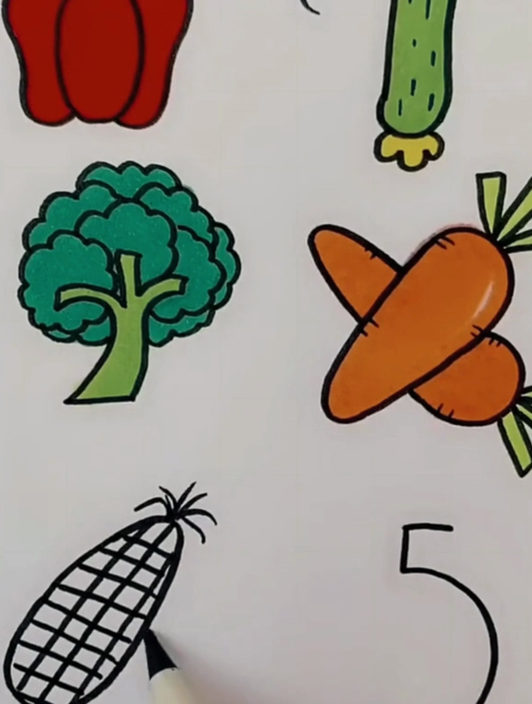 用数字画创意简笔画,简笔画教学