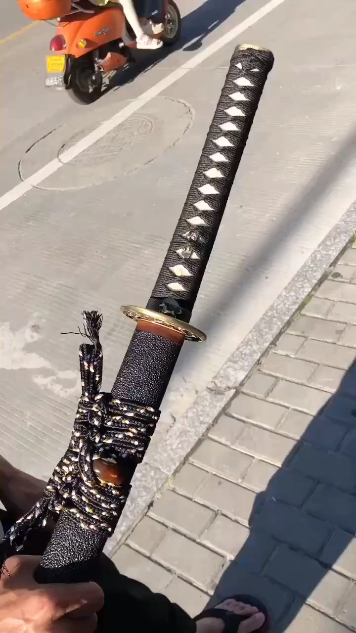 26寸花纹钢大马天梯纹系列珍珠鱼皮武士刀