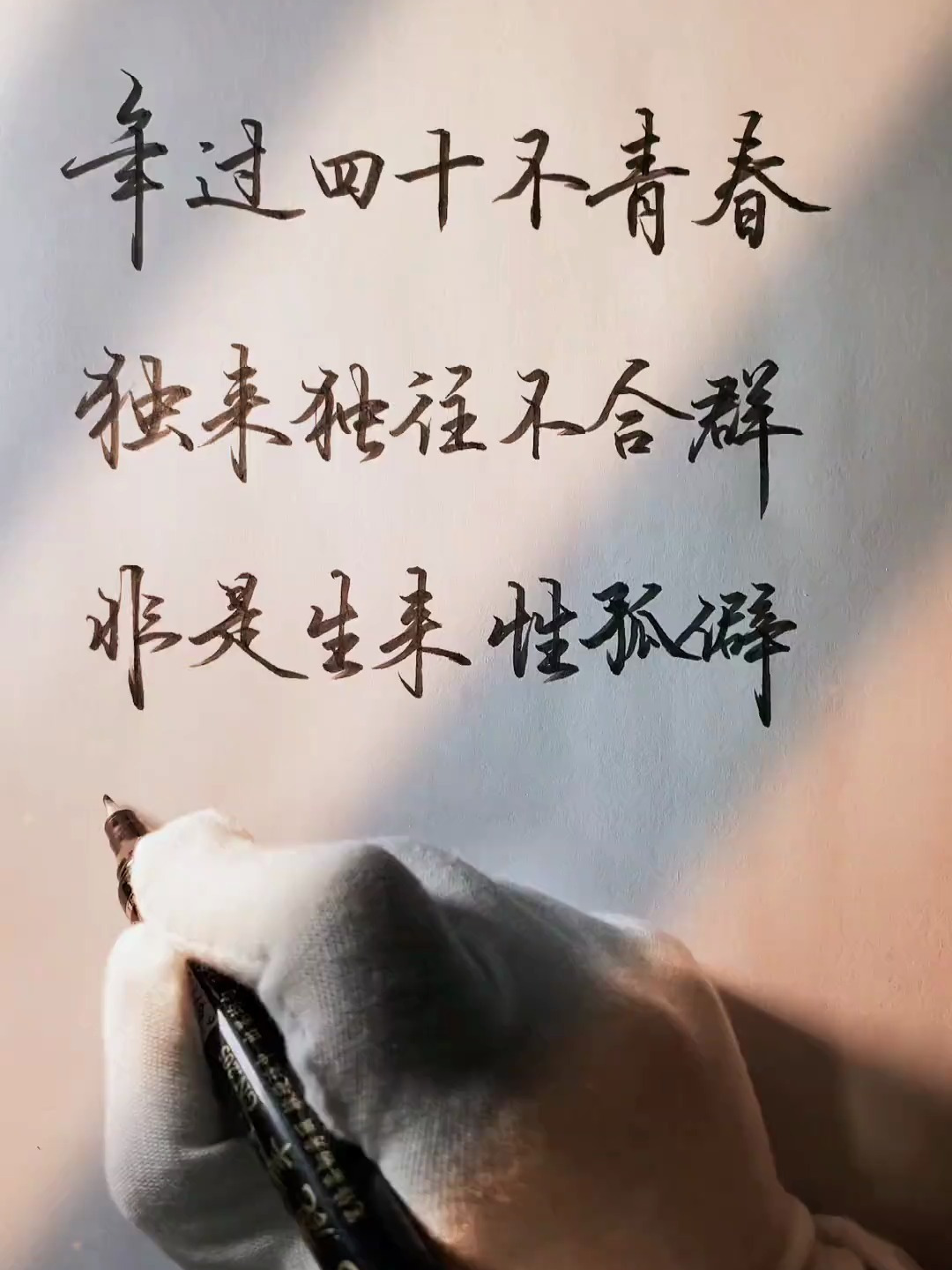 年过四十不青春,独来独往不合群