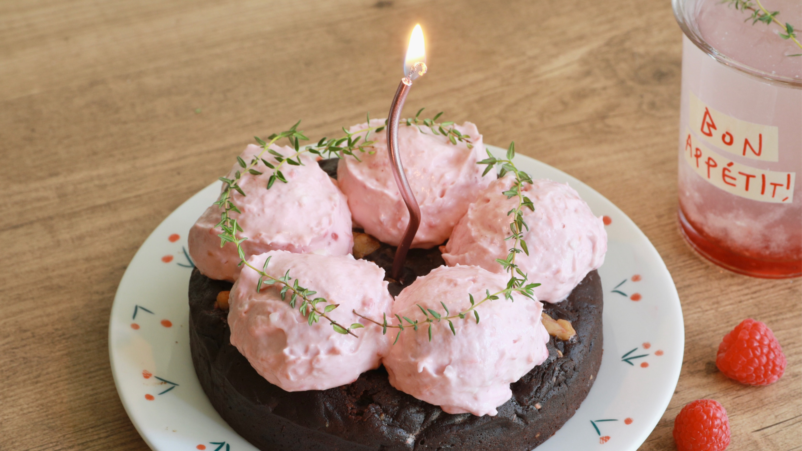 圆咚咚,树莓布朗尼蛋糕