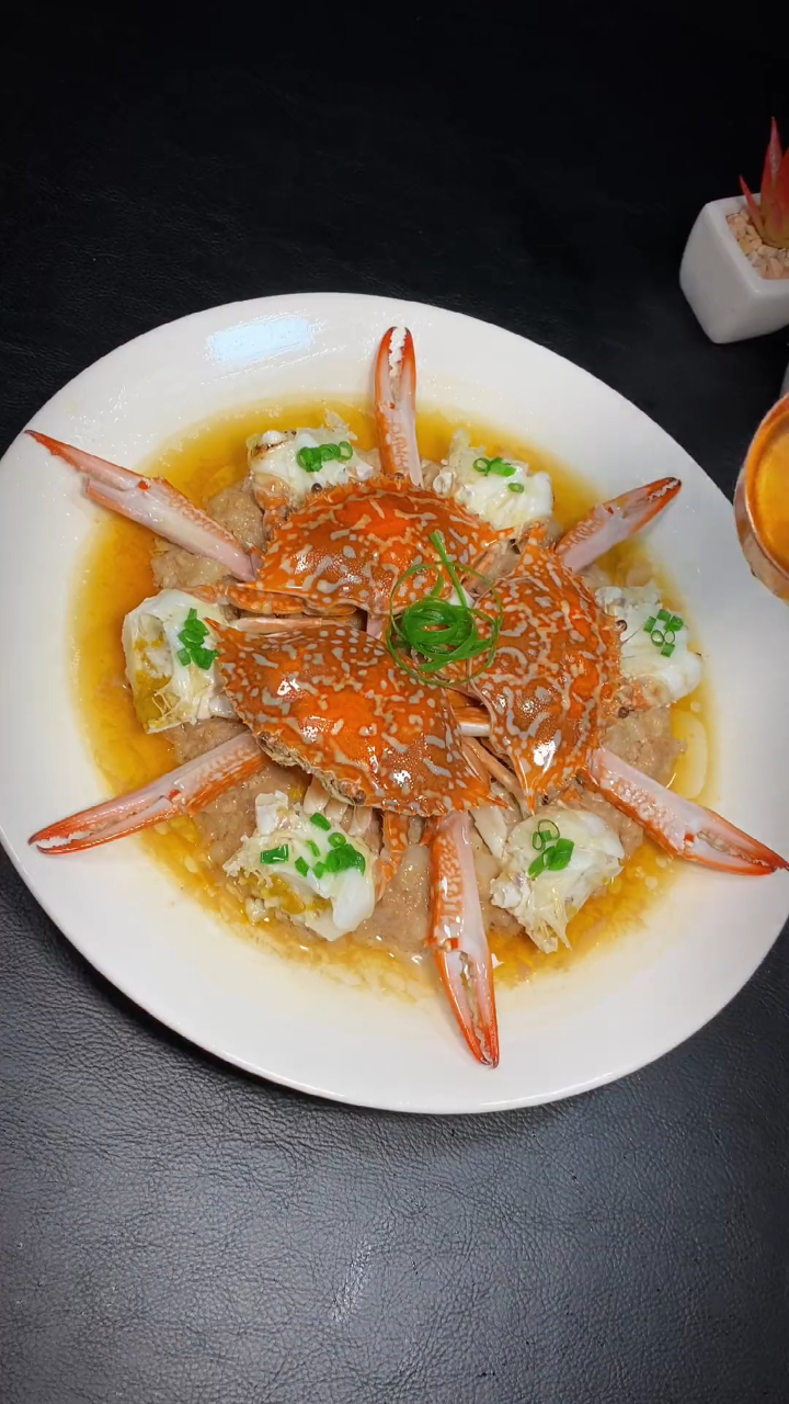 肉末蒸蟹好看又好吃