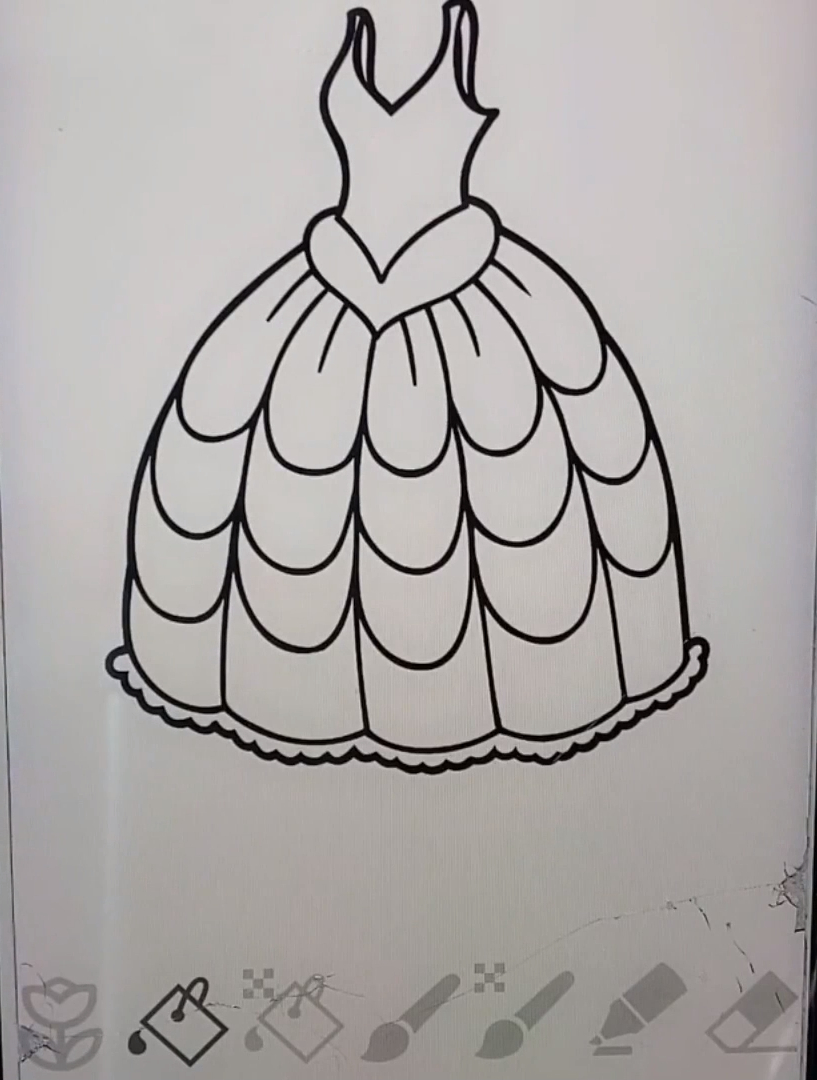 儿童趣味休闲小游戏公主服装涂色