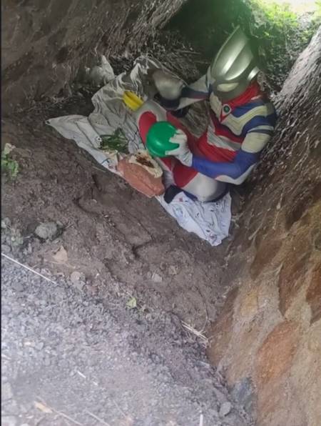 没见过野生奥特曼?-度小视