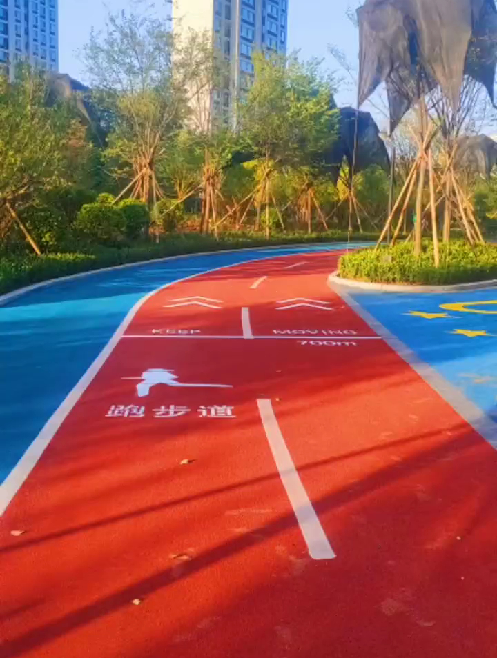 彩色沥青铺装主要适用于绿道,自行车道,步行道,景观园林道路等-度小视
