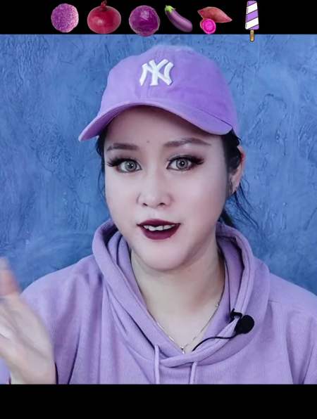 挑战吃表情包,只吃紫色食物,看起来就低卡健康声音嘎嘣脆好舒服-度小