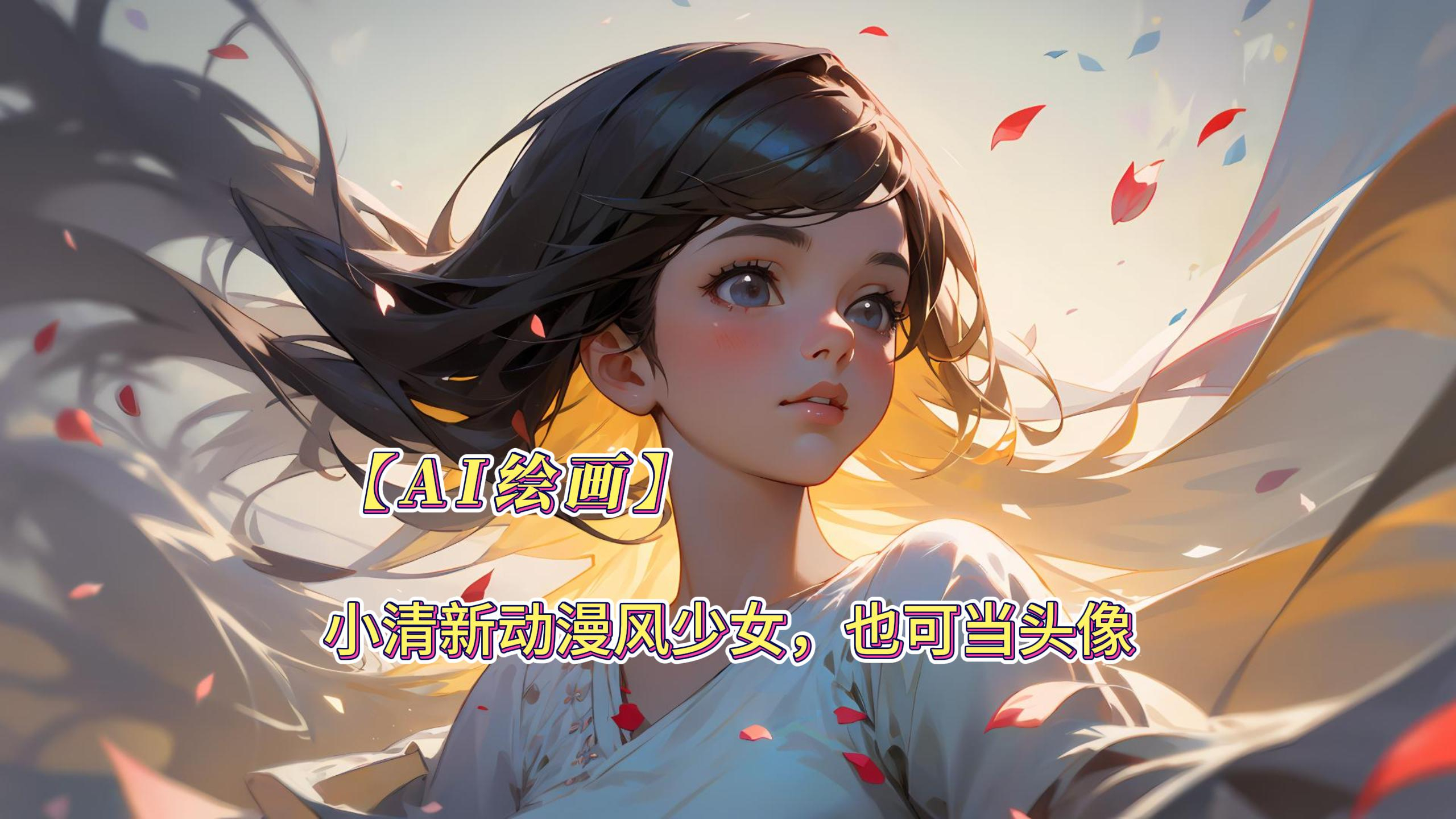 小清新动漫风的少女 也可当头像丨AI绘画 动漫 二次元 小清新