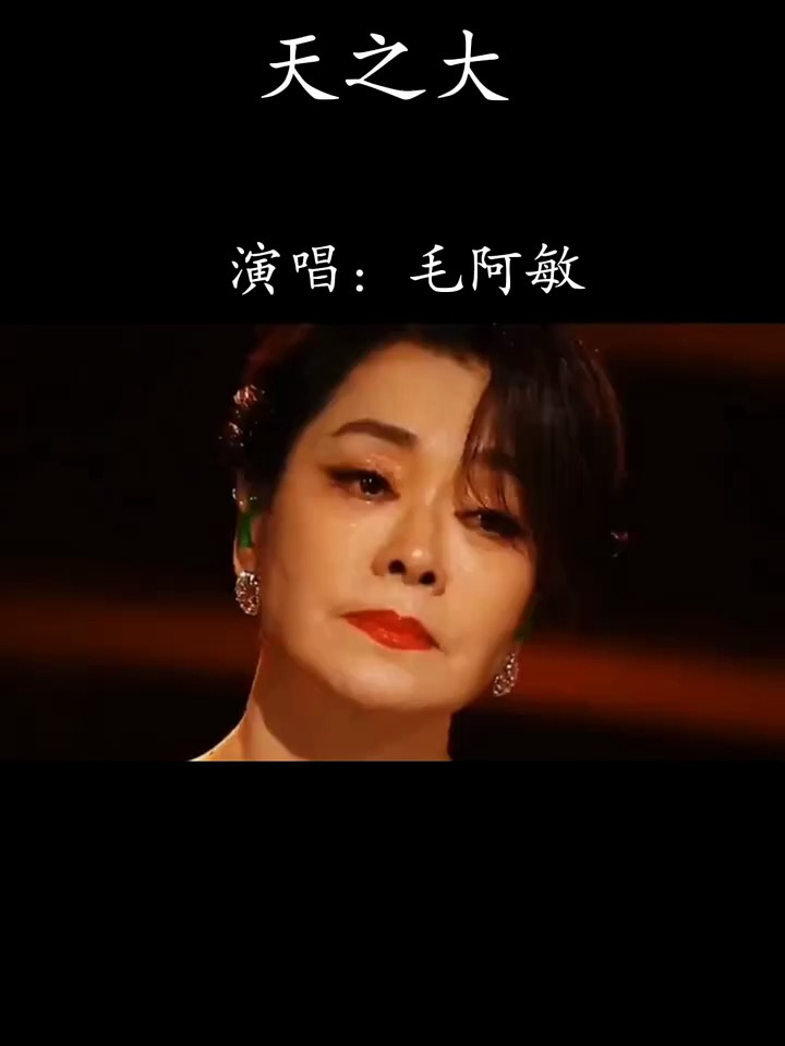毛阿敏唱给妈妈的这首《天之大》,歌声感人肺腑,听哭了多少儿女