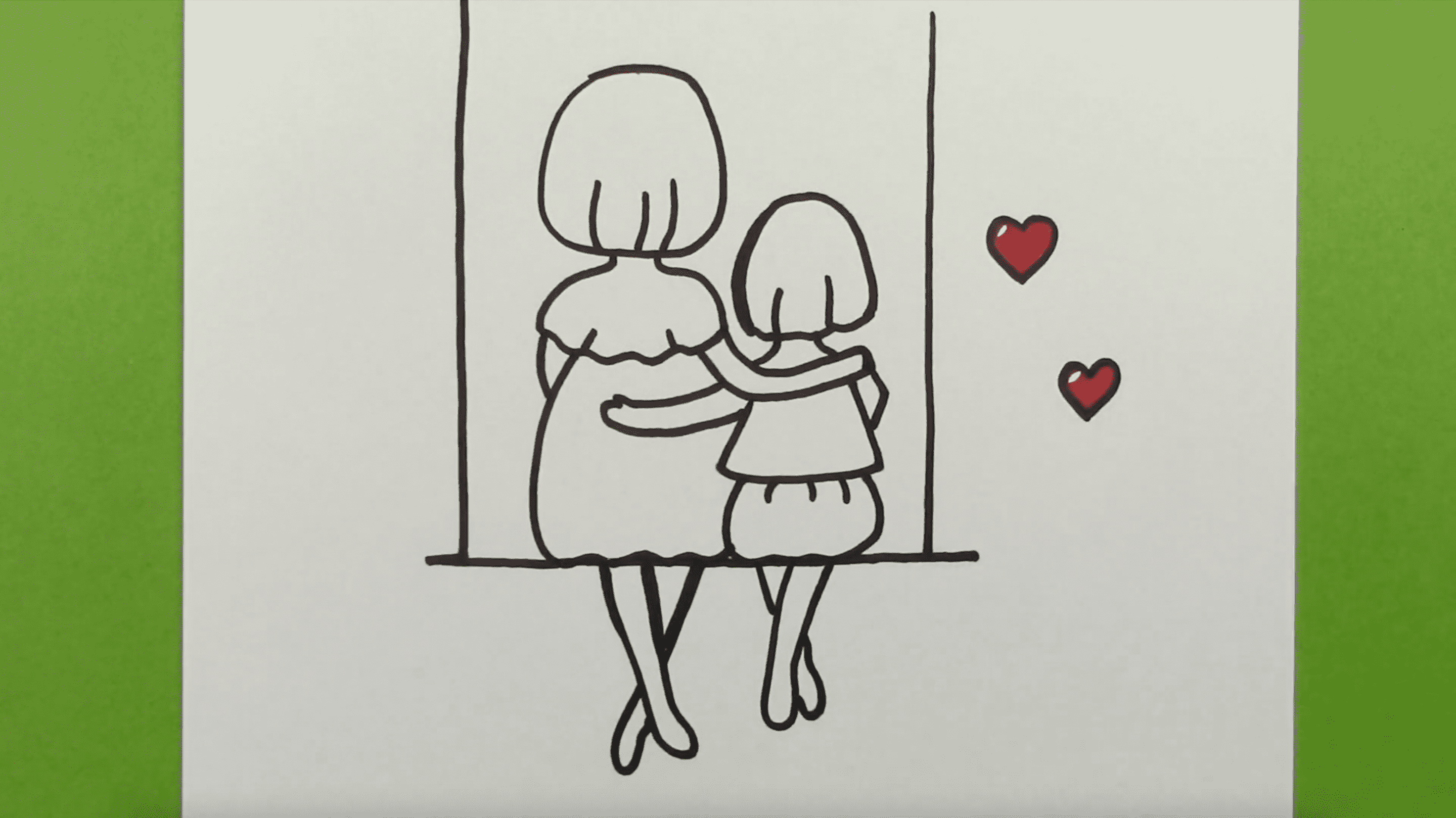 看漫画|学画可爱温馨的母亲节图画