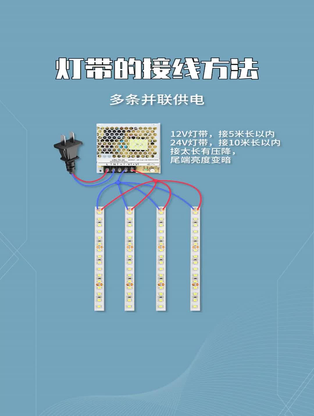 灯带的接线方法接线